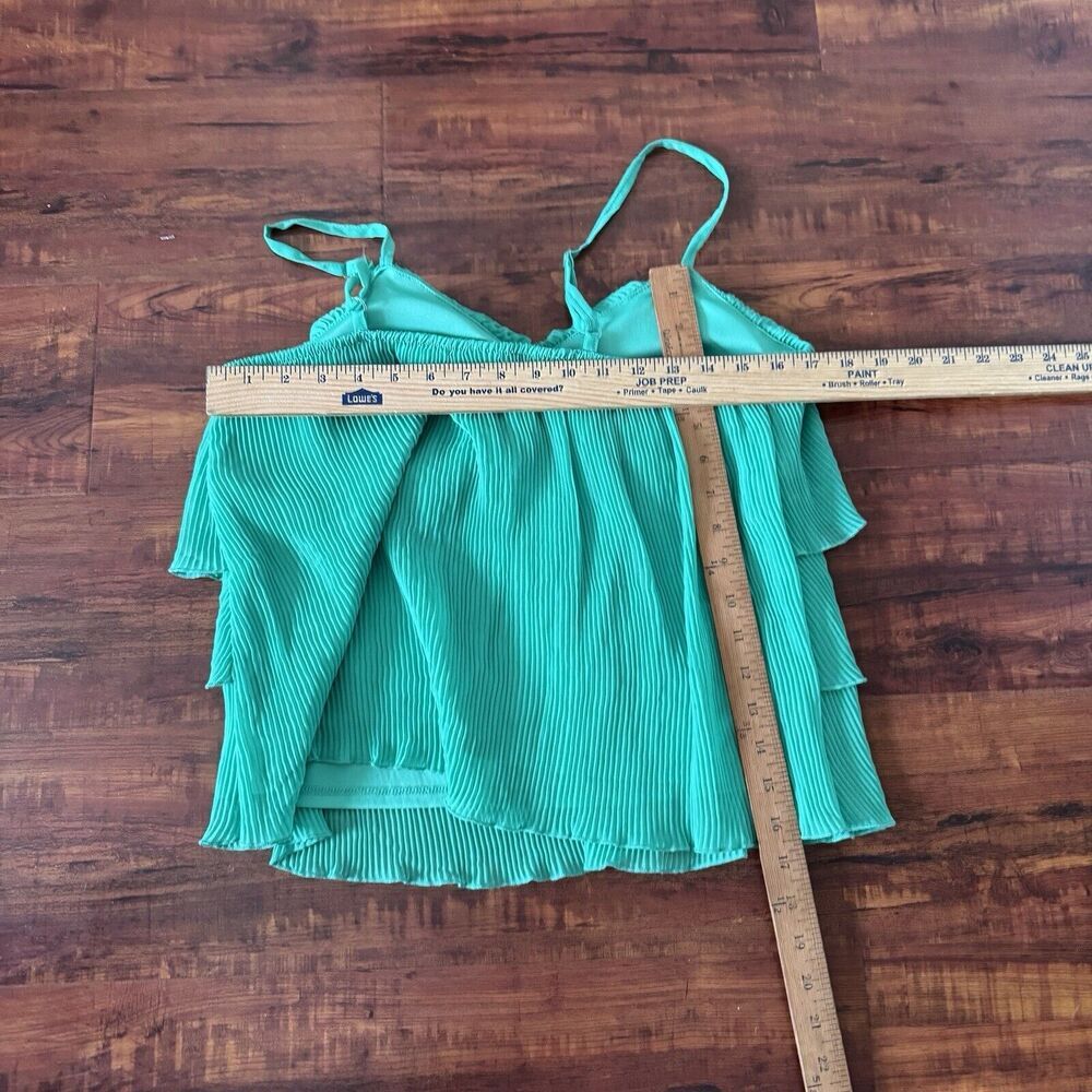 NOBO Jr Womens Tiered Tank Top XL 15-17 Green Bra Boho Y2K Fairycore Boho Retro - Picture 11 of 14
